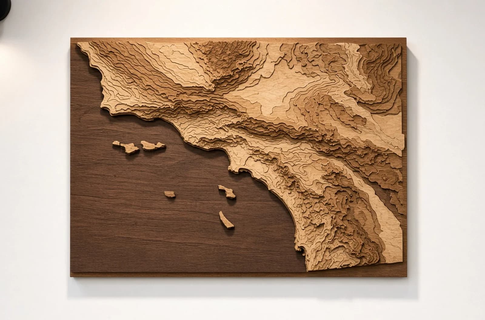 Laser-Engraved Orange County Map Art and Location Keepsakes
