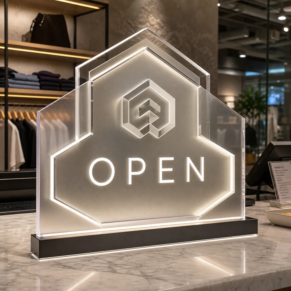 Custom Acrylic & Plexiglass Advertising Sign