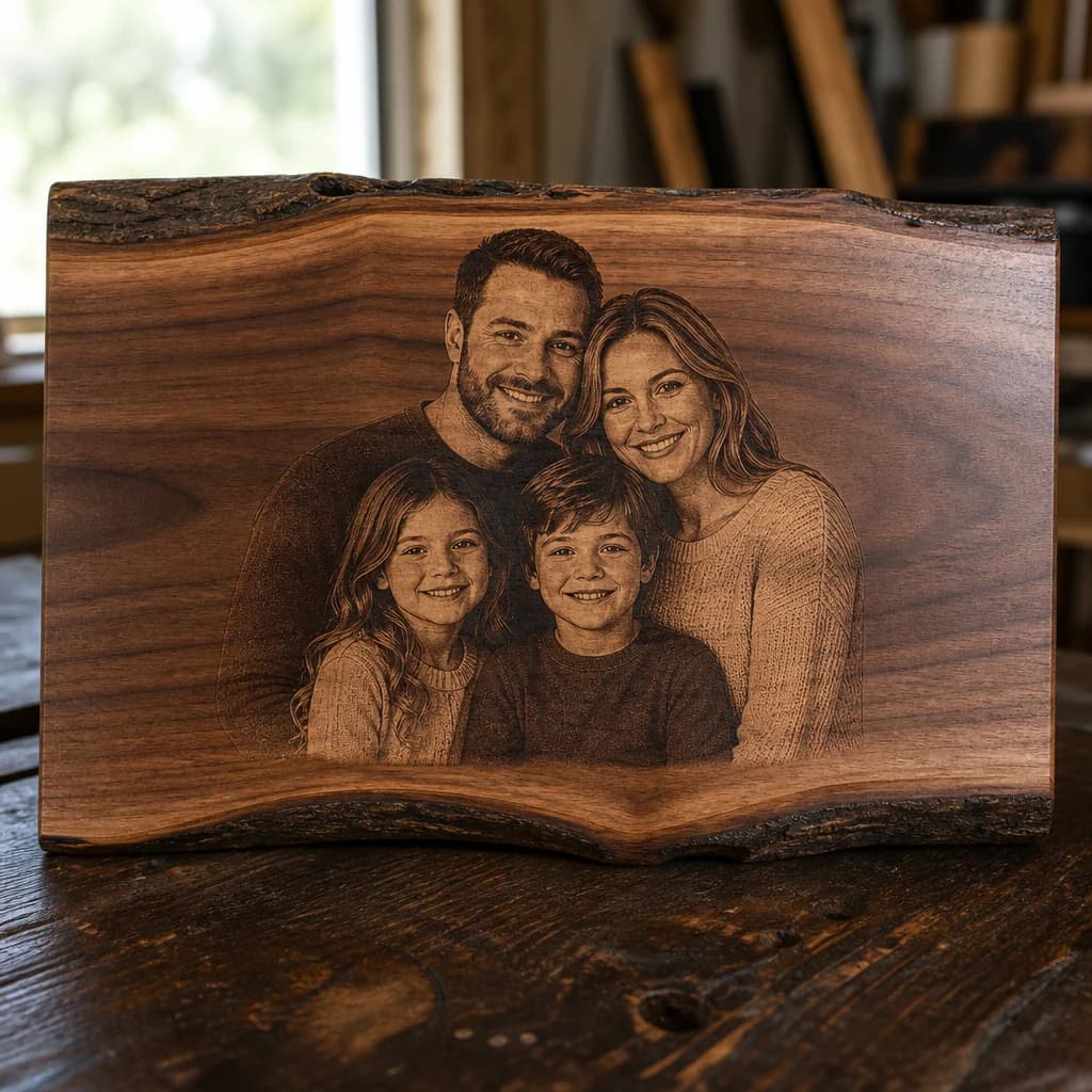 Custom Wooden Photo Engraving