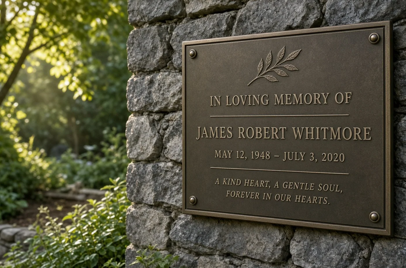 Finished custom product inspiration for custom memorial plaques