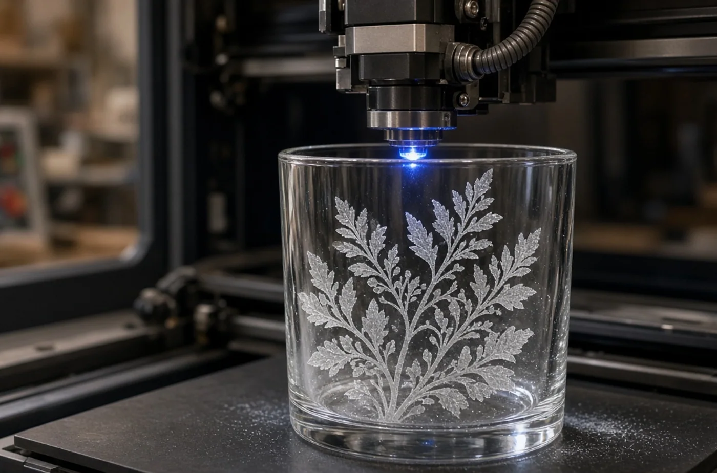Glass Laser Engraving Guide: Frosted Detail Without Guesswork example and material inspiration