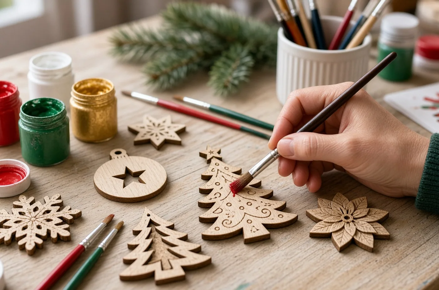 Custom fabrication detail related to custom laser-cut holiday ornaments