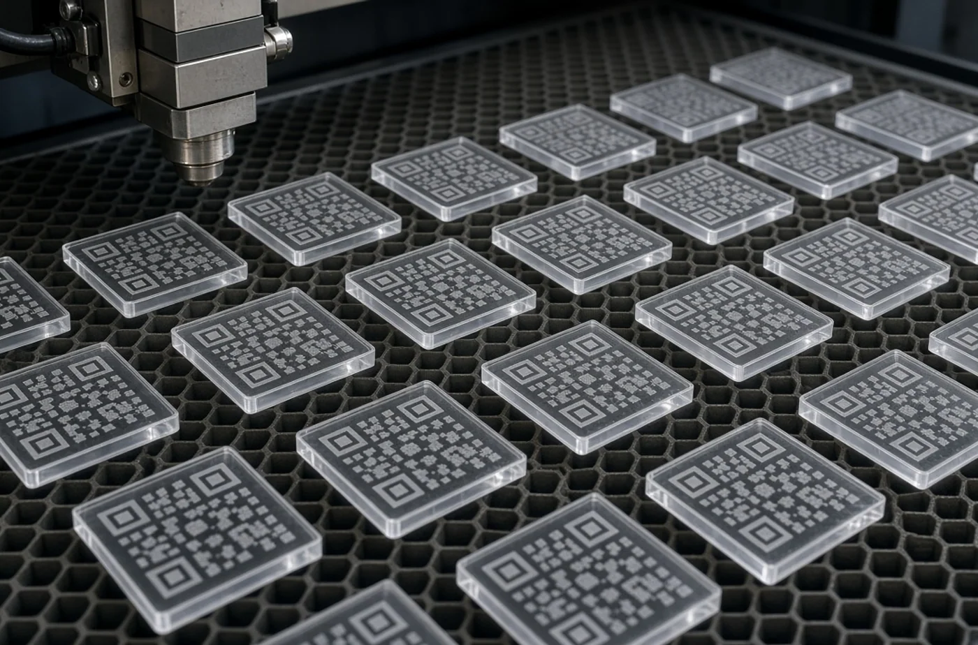 Laser-Cut Acrylic QR Code Signs That Scan Reliably example and material inspiration