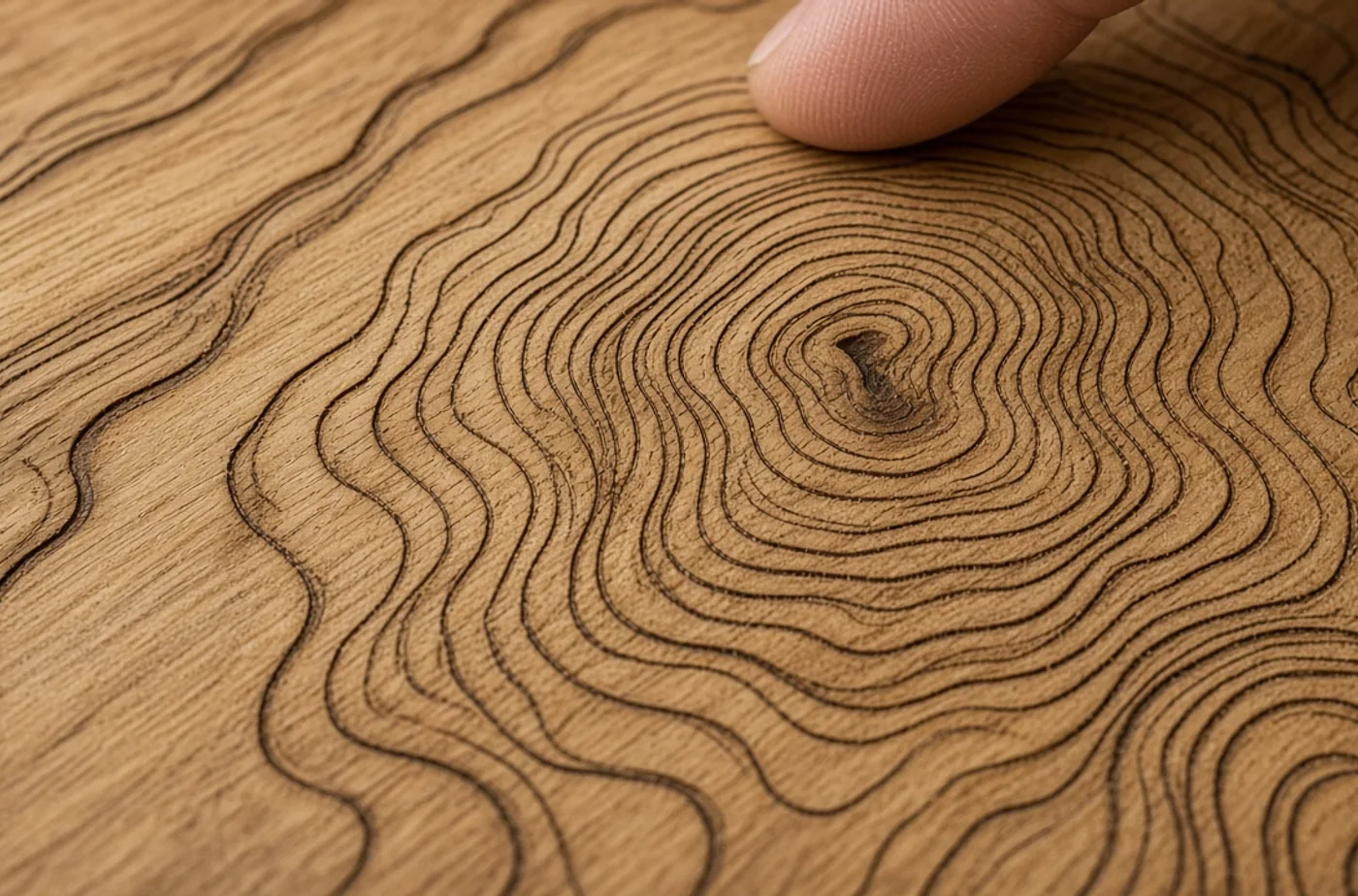 Custom fabrication detail related to laser-engraved Orange County map art