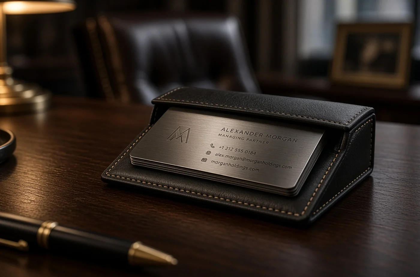 Finished custom product inspiration for custom metal business cards