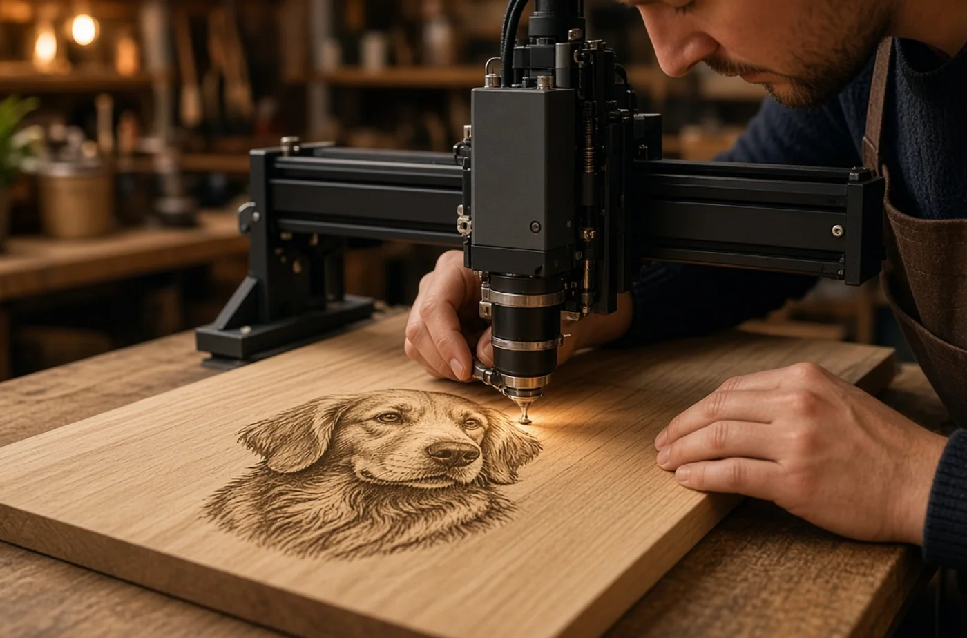 Pet Memorial Laser Engraving: Turning a Favorite Image into a Keepsake example and material inspiration