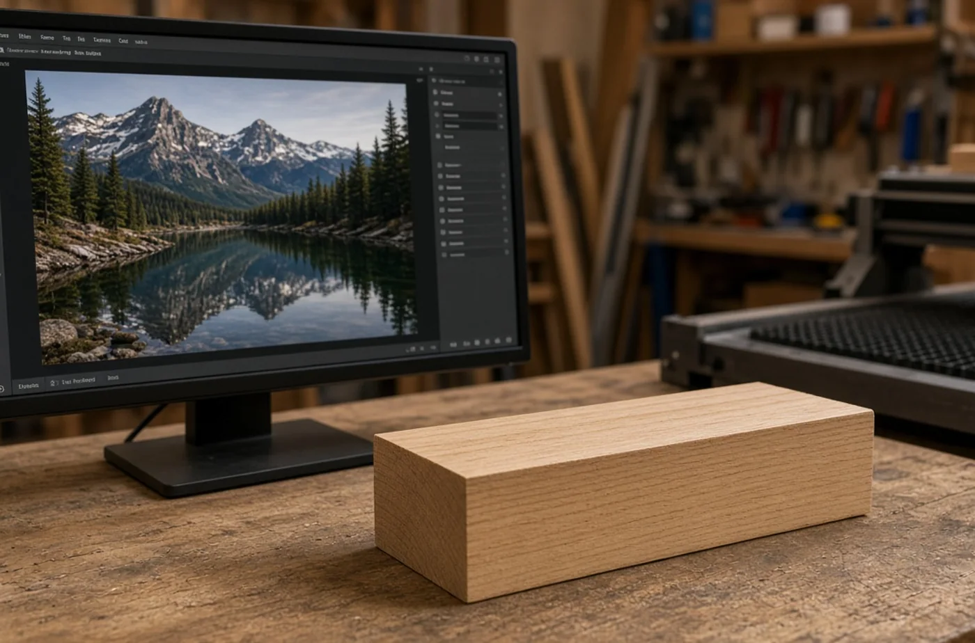 Photo Engraving on Wood: How to Choose and Prepare the Image example and material inspiration