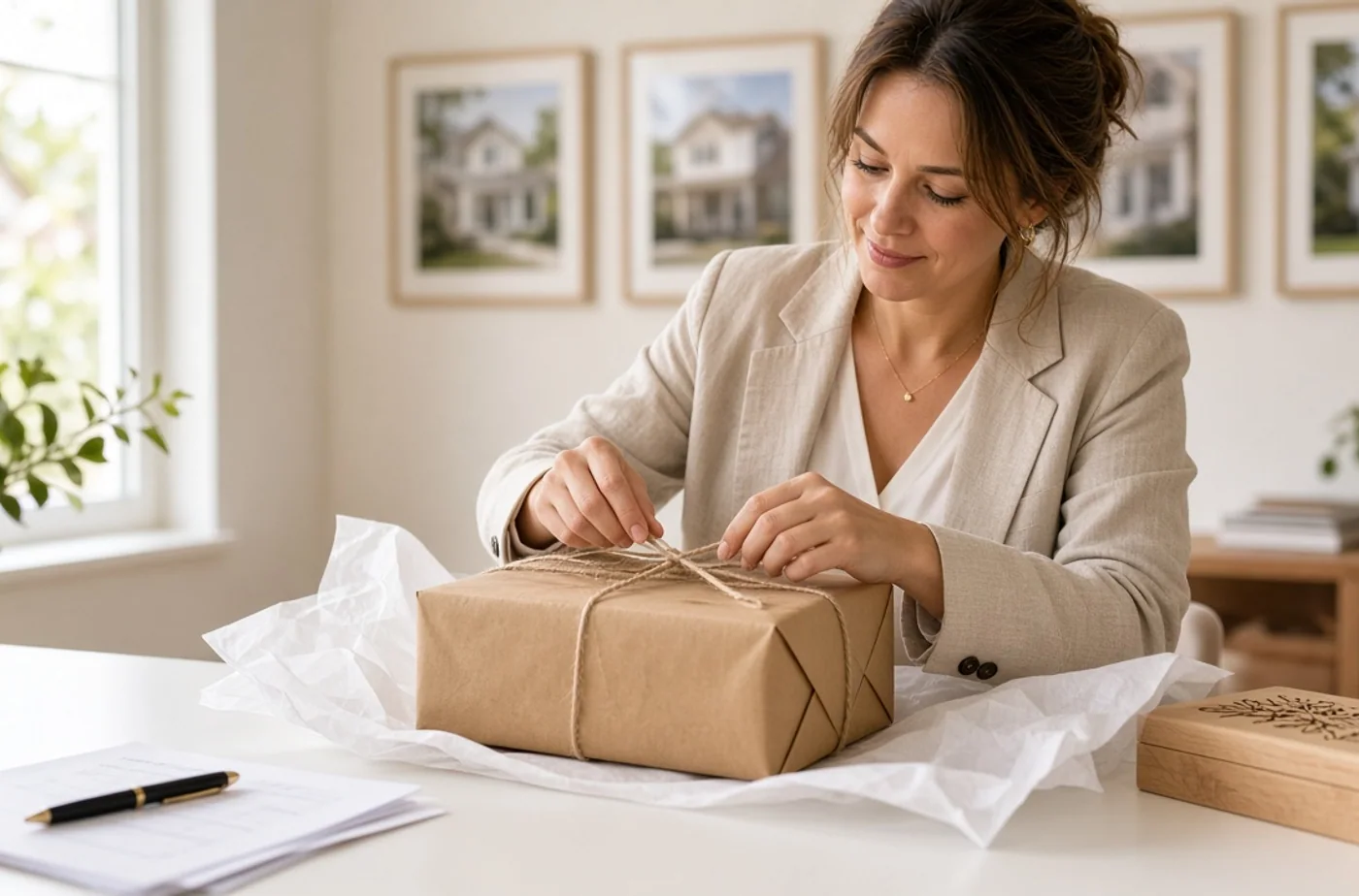Personalized Real Estate Closing Gifts for Orange County Clients example and material inspiration