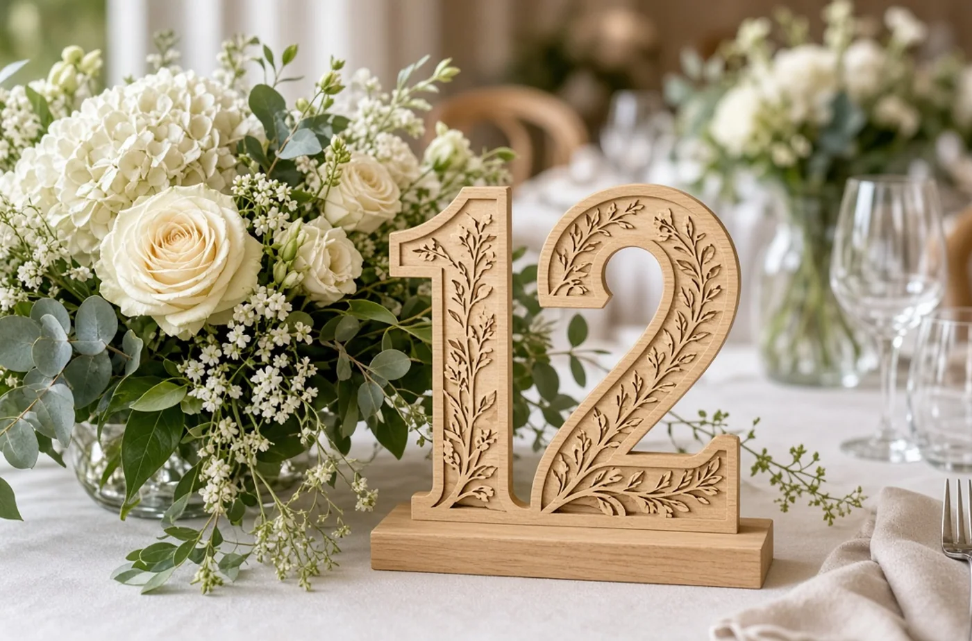 Wedding Laser-Cut Signs in Orange County: Timeline and Design Guide example and material inspiration