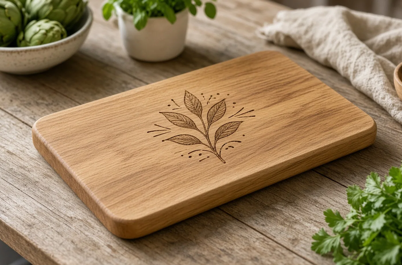 Finished custom product inspiration for wood laser engraving