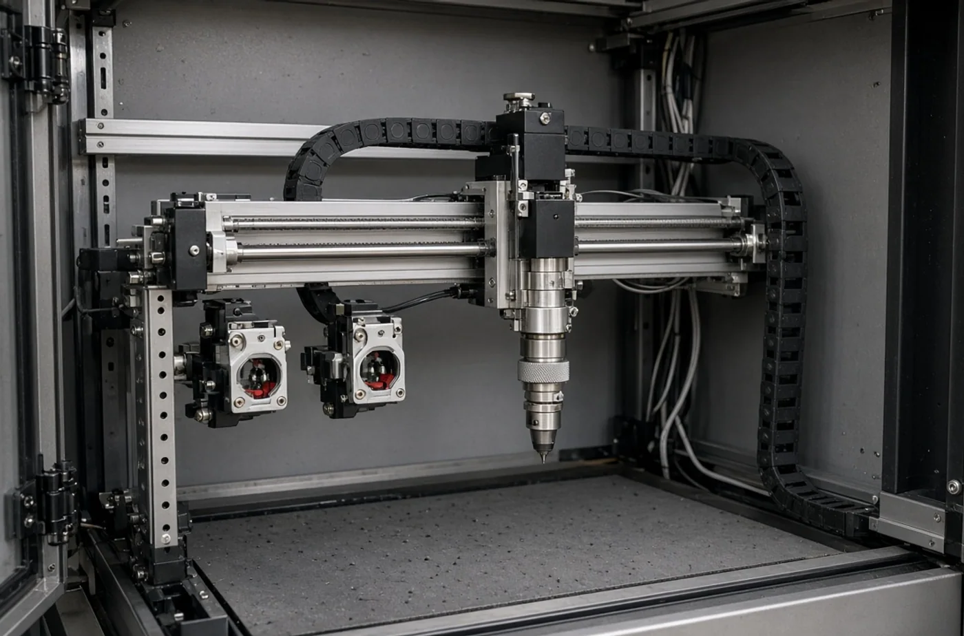 Custom fabrication detail related to xTool P2-style enclosed CO2 laser systems